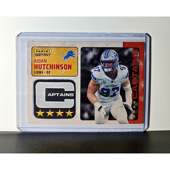 Aidan Hutchinson 2024 Panini Captains NFL #34 Card Detroit Lions 1/351 - Picture 1 of 2